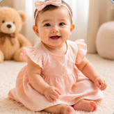 Baby in pink outfit